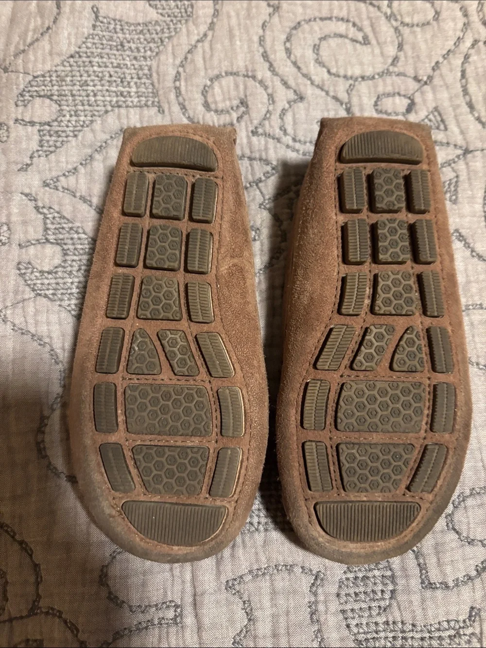 Janie and Jack Brown Suede Slip-On Loafers